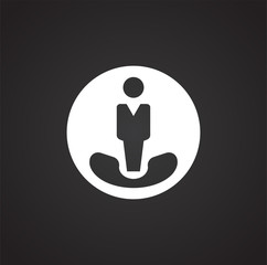 Poster - Business people related icon on background for graphic and web design. Simple illustration. Internet concept symbol for website button or mobile app.