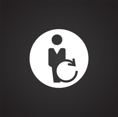 Poster - Business people related icon on background for graphic and web design. Simple illustration. Internet concept symbol for website button or mobile app.