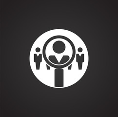 Poster - Business people related icon on background for graphic and web design. Simple illustration. Internet concept symbol for website button or mobile app.