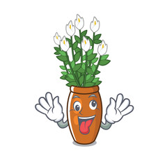 Sticker - Crazy peace lily isolated with the mascot