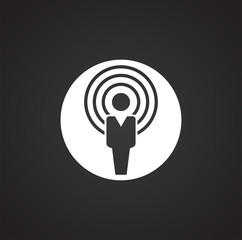 Poster - Business people related icon on background for graphic and web design. Simple illustration. Internet concept symbol for website button or mobile app.