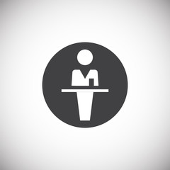 Poster - Business people related icon on background for graphic and web design. Simple illustration. Internet concept symbol for website button or mobile app.