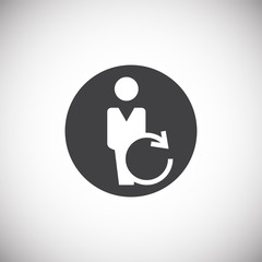 Poster - Business people related icon on background for graphic and web design. Simple illustration. Internet concept symbol for website button or mobile app.