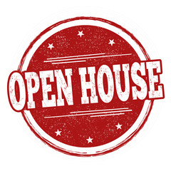 Wall Mural - Open house sign or stamp