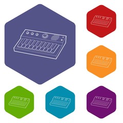 Poster - Synthesizer icon. Outline illustration of synthesizer vector icon for web design