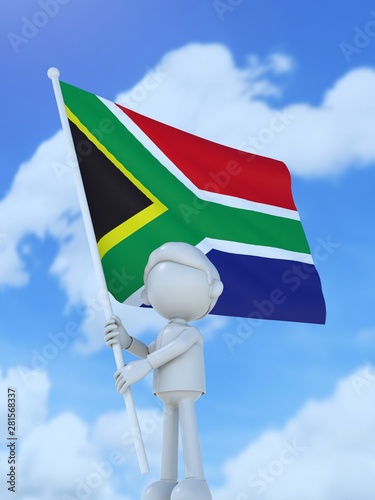 国旗を掲げる南アフリカ共和国のスポーツ選手 Stock Illustration Adobe Stock