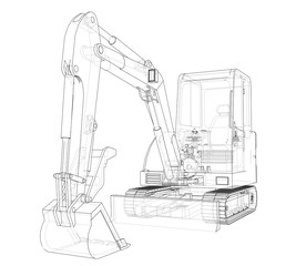 Aufkleber - Sketch of Small Treactor with Actor. Vector