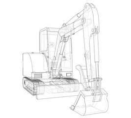 Aufkleber - Sketch of Small Treactor with Actor. Vector