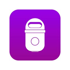 Poster - Trash can icon digital purple for any design isolated on white vector illustration