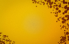 Textured Maroon Dots & Stars On A Yellow Background With The Focus Spot In The Center. 