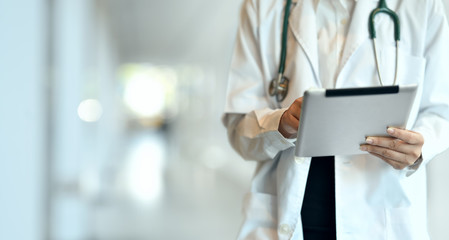 close-up of young professional doctor