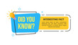 © bonezboyz - Did you know banner with bulb for education, business, advertising