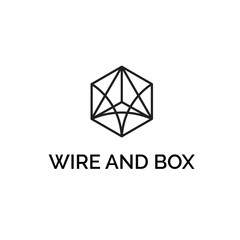 Fototapete - wire box hexagon logo design inspiration