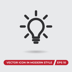 Canvas Print - Idea vector icon in modern style for web site and mobile app