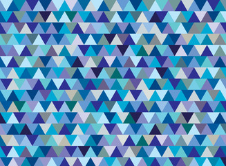 Poster - Blue triangle abstract background design