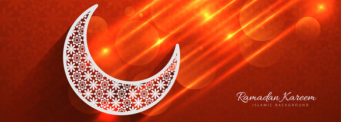 Wall Mural - Beautiful Ramadan Kareem banner template design
