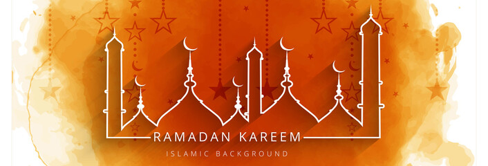 Wall Mural - Ramadan kareem banner colorful template background