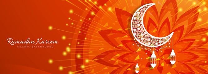 Wall Mural - Ramadan kareem banner colorful template background
