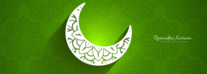 Wall Mural - Beautiful banner Ramadan kareem template vector