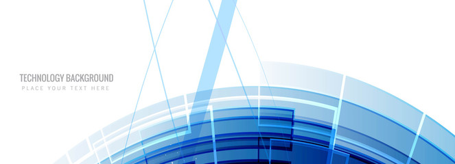 Wall Mural - Modern technology banner wave template