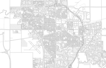 Regina, Saskatchewan, Canada, bright outlined vector map