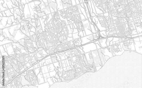 Cuadros en Lienzo Ajax, Ontario, Canada, bright outlined vector map