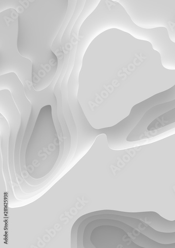 Dekoracja na wymiar  pionowy-baner-a4-styl-3d-landscape-paper-cut-zakrzywione-ksztalty-z-gradientami-pusta-przestrzen