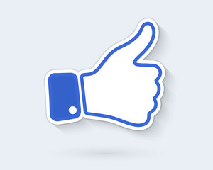 Leinwandbilder - Hand Like Icon. Thumbs up icon