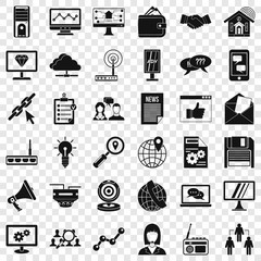 Poster - Helpdesk icons set. Simple style of 36 helpdesk vector icons for web for any design