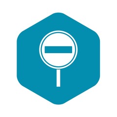 Poster - No entry sign icon. Simple illustration of no entry sign vector icon for web