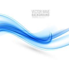 Wall Mural - Elegant stylish blue flowing wave vector