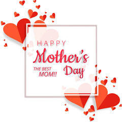 Wall Mural - Heart of love and mother's day background