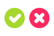 Green tick and red cross signs for yes and no buttons. Pixel perfect