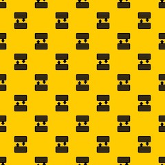 Poster - Infographic blocks with arrows pattern seamless vector repeat geometric yellow for any design