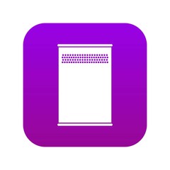 Poster - Trash can icon digital purple for any design isolated on white vector illustration