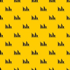 Poster - Financial analysis chart pattern seamless vector repeat geometric yellow for any design