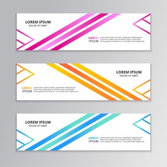 Wall Mural - Business Banner Template, Abstract Shape Layout Background Gradient Design
