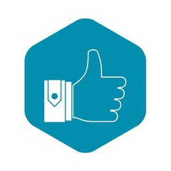 Poster - Thumbs up icon. Simple illustration of thumbs up vector icon for web