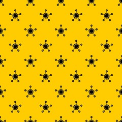 Poster - Circle chart with numbers pattern seamless vector repeat geometric yellow for any design