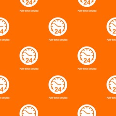 Poster - Full time service pattern vector orange for any web design best