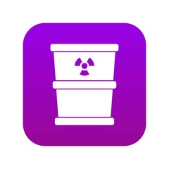 Poster - Trash can icon digital purple for any design isolated on white vector illustration