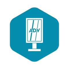 Poster - Advertising stand icon. Simple illustration of advertising stand vector icon for web