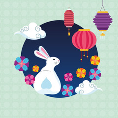 Sticker - mid autumn chinese festival cartoon