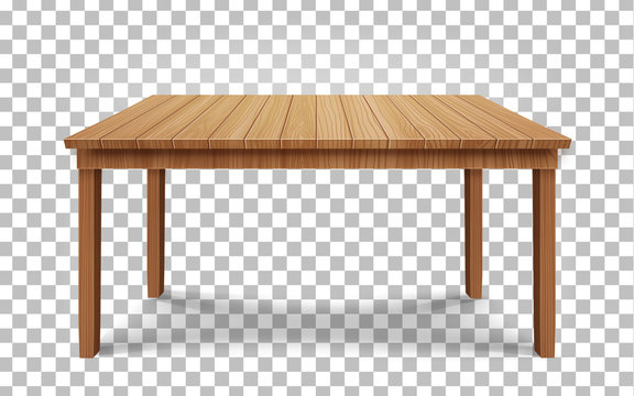realistic wooden table on transparent background. wood table, 3d. element for your design,game, adve