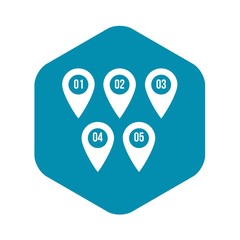 Poster - Pointer marks icon. Simple illustration of pointer marks vector icon for web design
