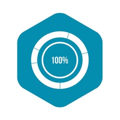 Poster - Diagram pie chart icon. Simple illustration of diagram pie chart vector icon for web design