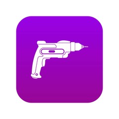 Poster - Hand drill icon digital purple for any design isolated on white vector illustration