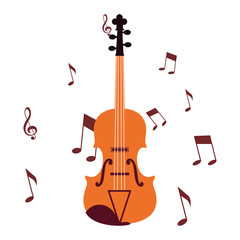 Wall Mural - violin musical instrument note music design