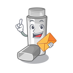 Sticker - With envelope asthma inhalers in cartoon medicine box