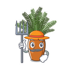 Wall Mural - Farmer boston fern grows in mascot pot